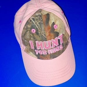 Pink and Camo infant peak cap
